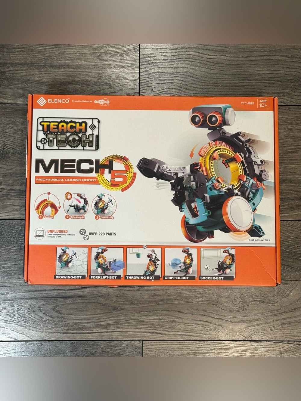 Elenco Teach Tech Mech-5 Mechanical Coding Robot STEM Kit New